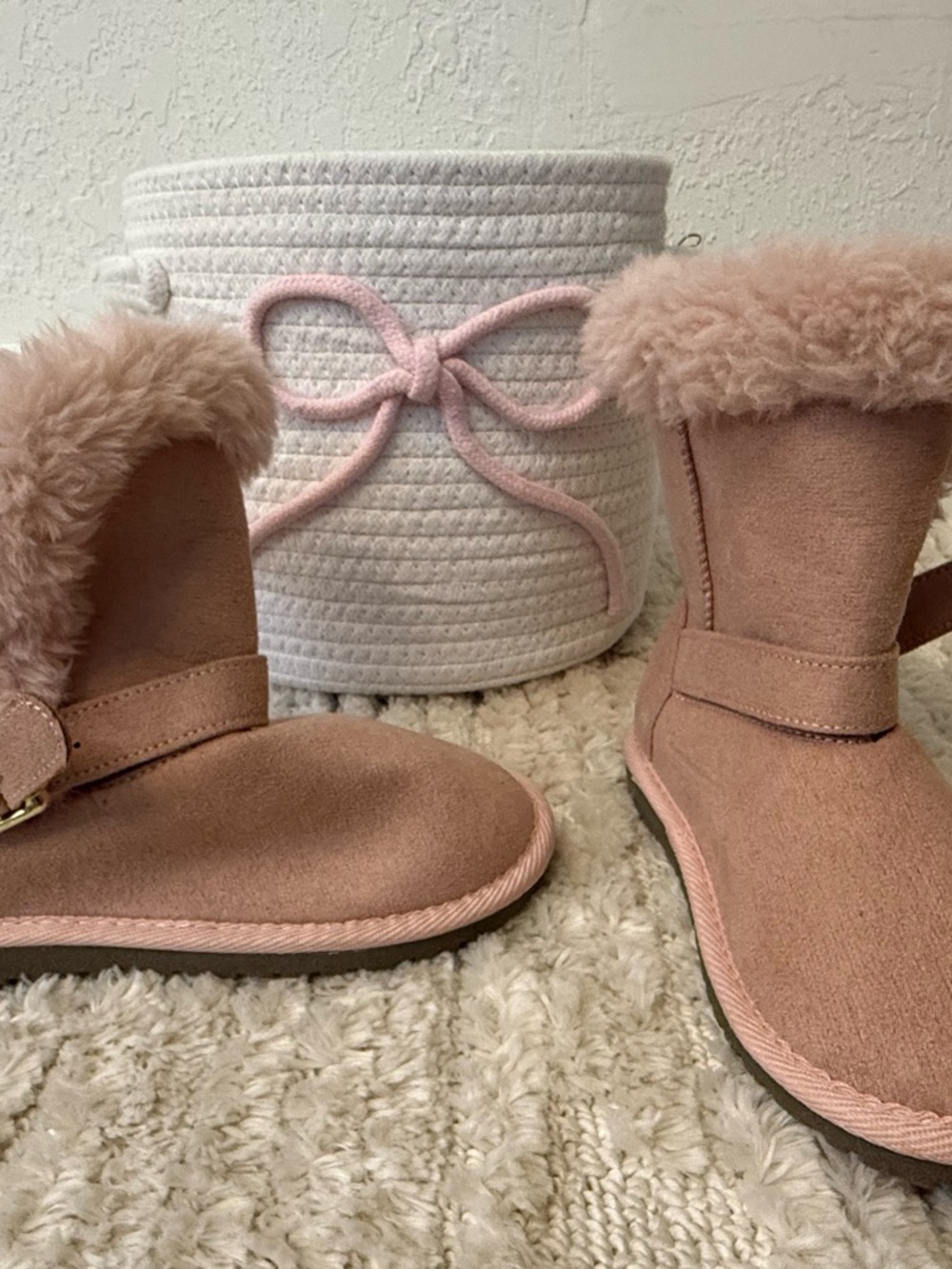 The Children's Place Pink Faux-Fur Lined Girls' Boots